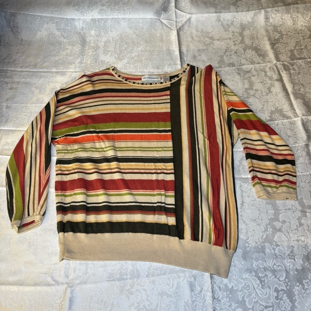Alfred Dunner Vibrant Striped Sweater
